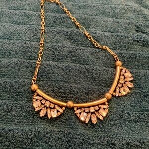 Banana Republic Gold Necklace with Crystal Details